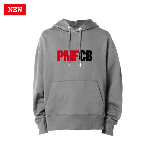 SWEAT-CAPUCHE "PMFCB" - GRIS CHINÉ